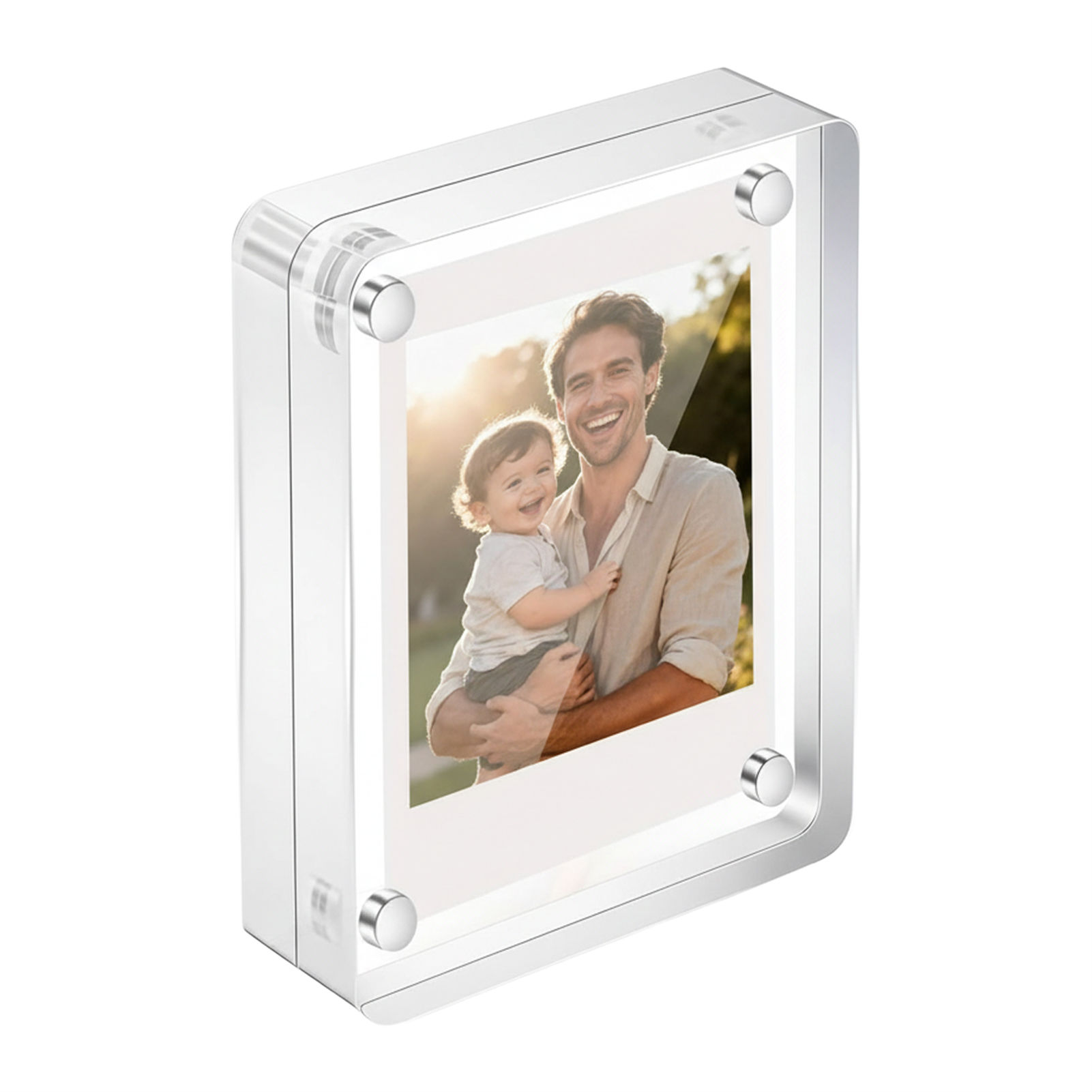 Photo Acrylic Block - Acrylic Magnetic Photo Frame 2.5x3.5 Inch