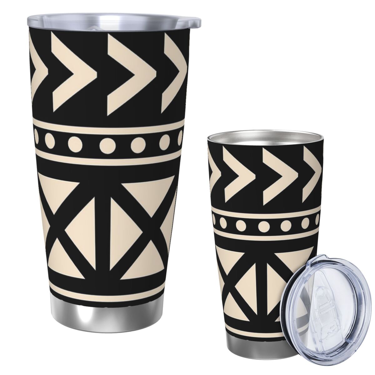 African Mud Cloth Black And Wh - Tumbler 20Oz White 评论和价格