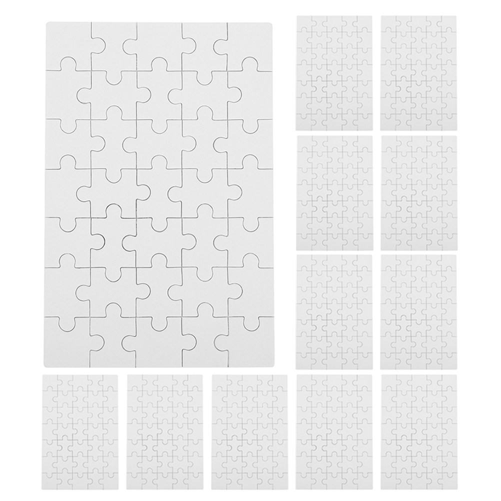 12Pcs Blank Sublimation Puzzle - Puzzle Blank White 评论和价格