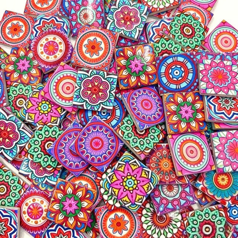 Mandala Print Ceramic Mosaic 1 - Ceramic Tile Blank 评论和价格