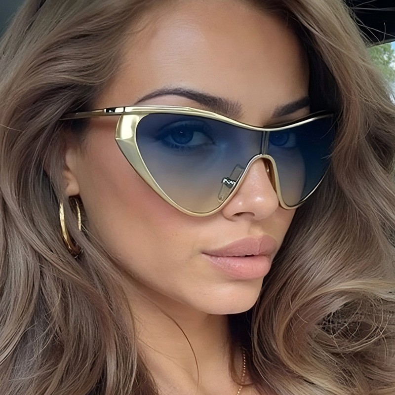 Rimless Y2K Style Sunglasses R - Metal Photo Panel 评论和价格