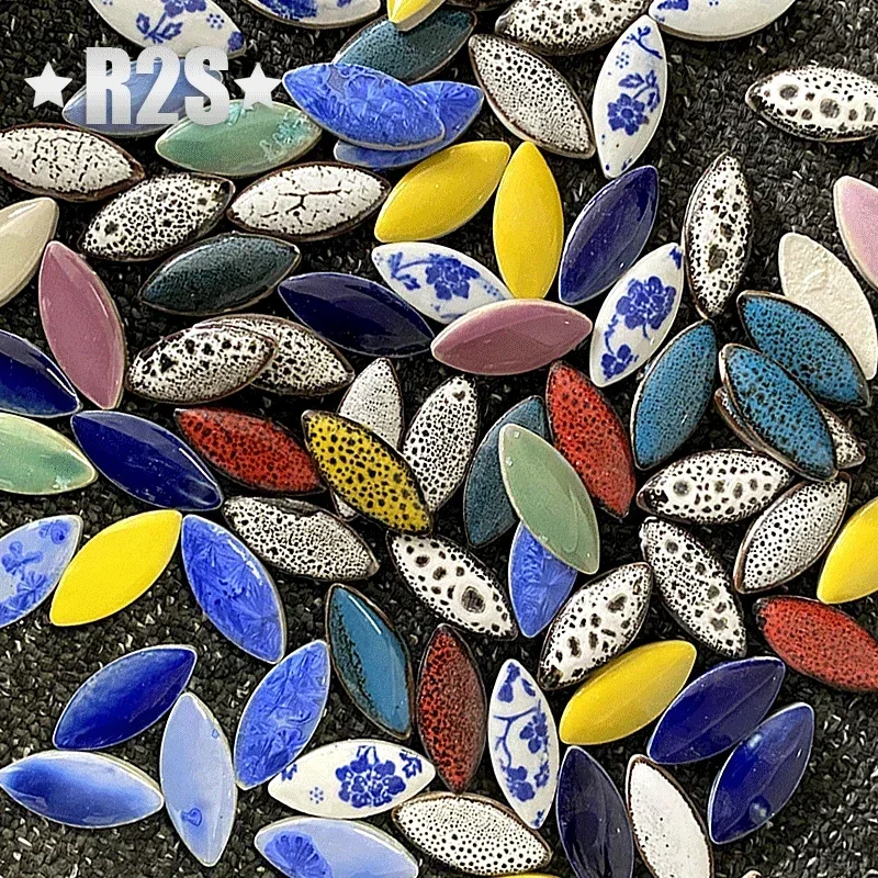 100g Mix color Irregular Ceram - Ceramic Tile Blank 评论和价格