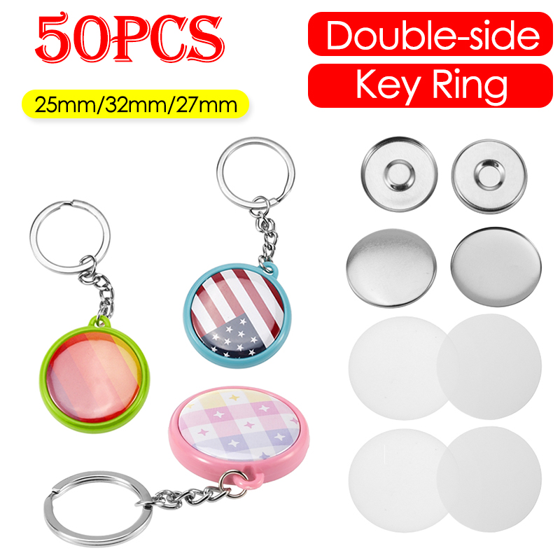 50pcs/Set 25mm 32mm 37mm Doubl - Button Badge Blank 评论和价格