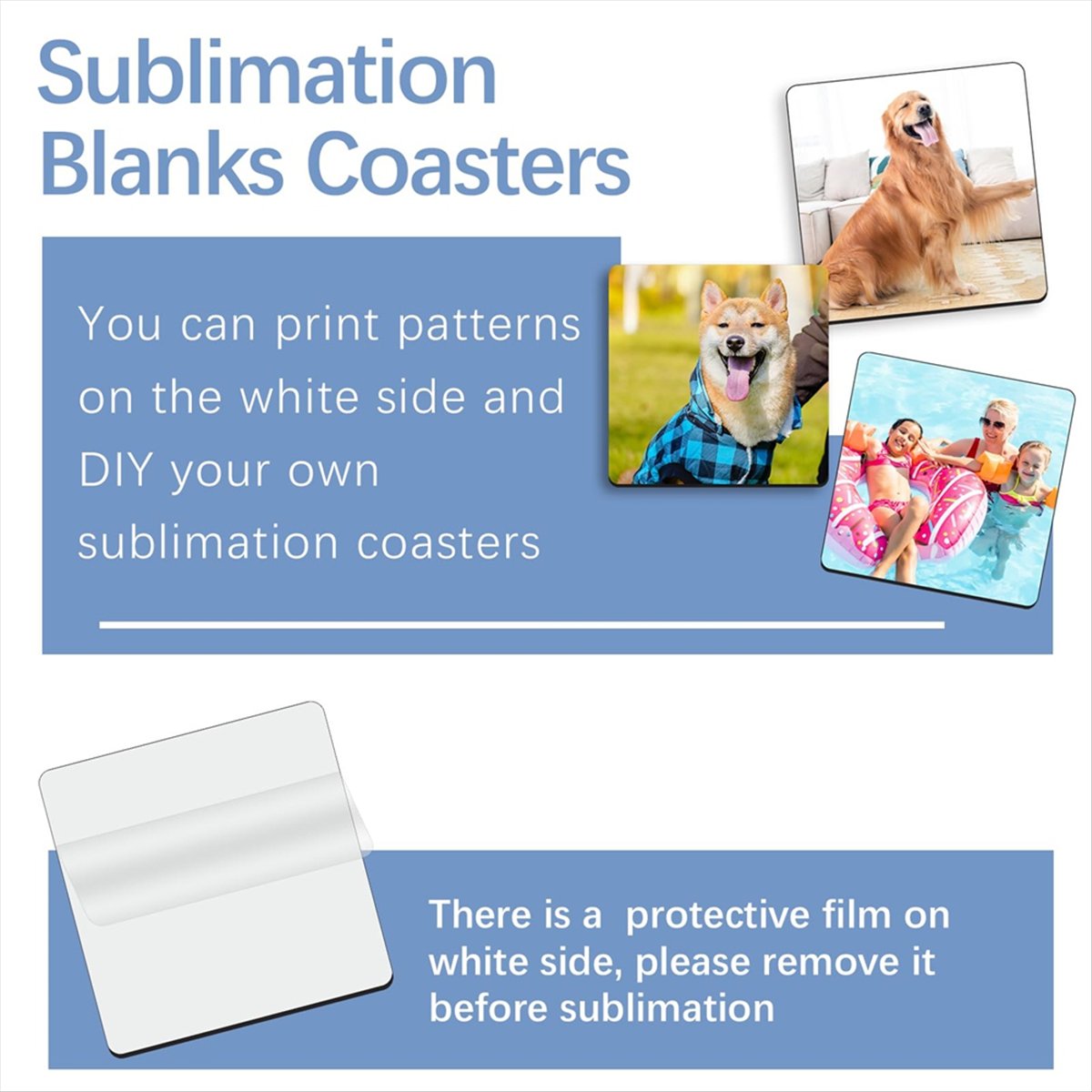 ABYA 30 Pcs Sublimation Square - Coaster Sublimation Blank 评论和价格