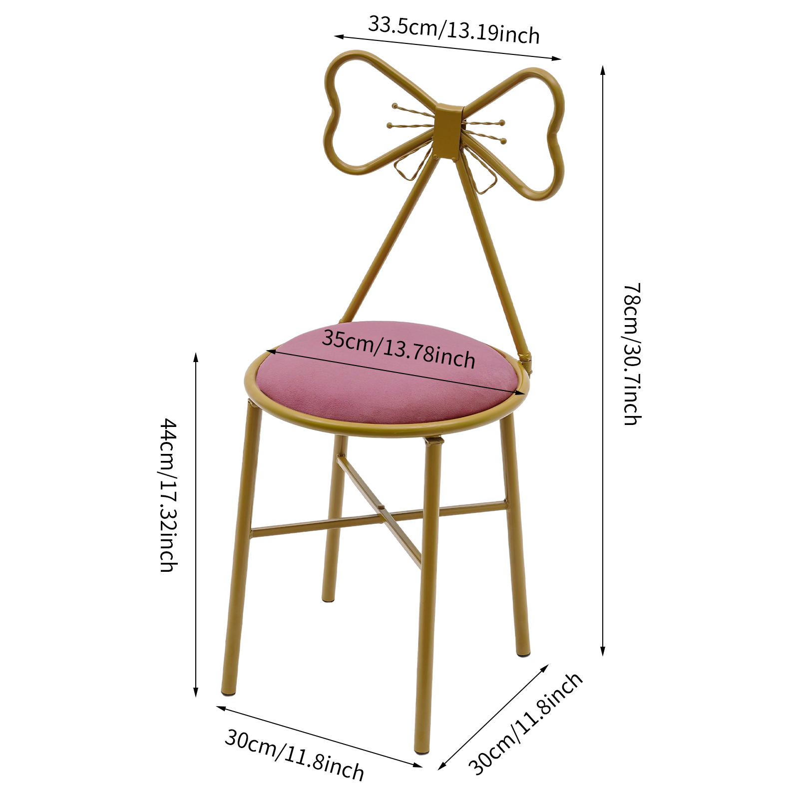 Pink Butterfly Backrest Vanity - Metal Photo Panel 评论和价格