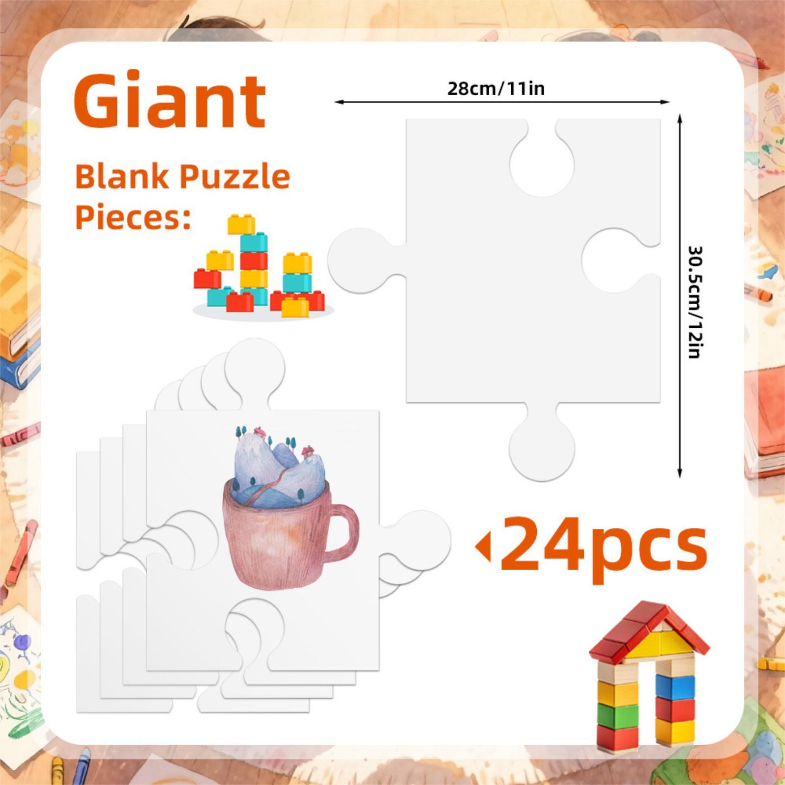 24Pcs White Cardboard Blank Ji - Puzzle Blank White 评论和价格