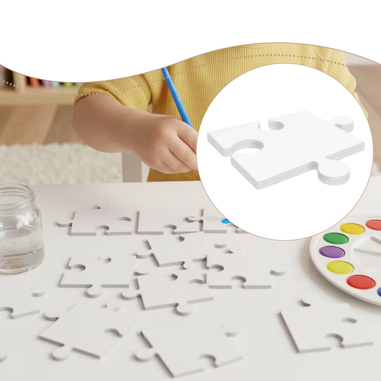 24Pcs White Cardboard Blank Ji - Puzzle Blank White 评论和价格