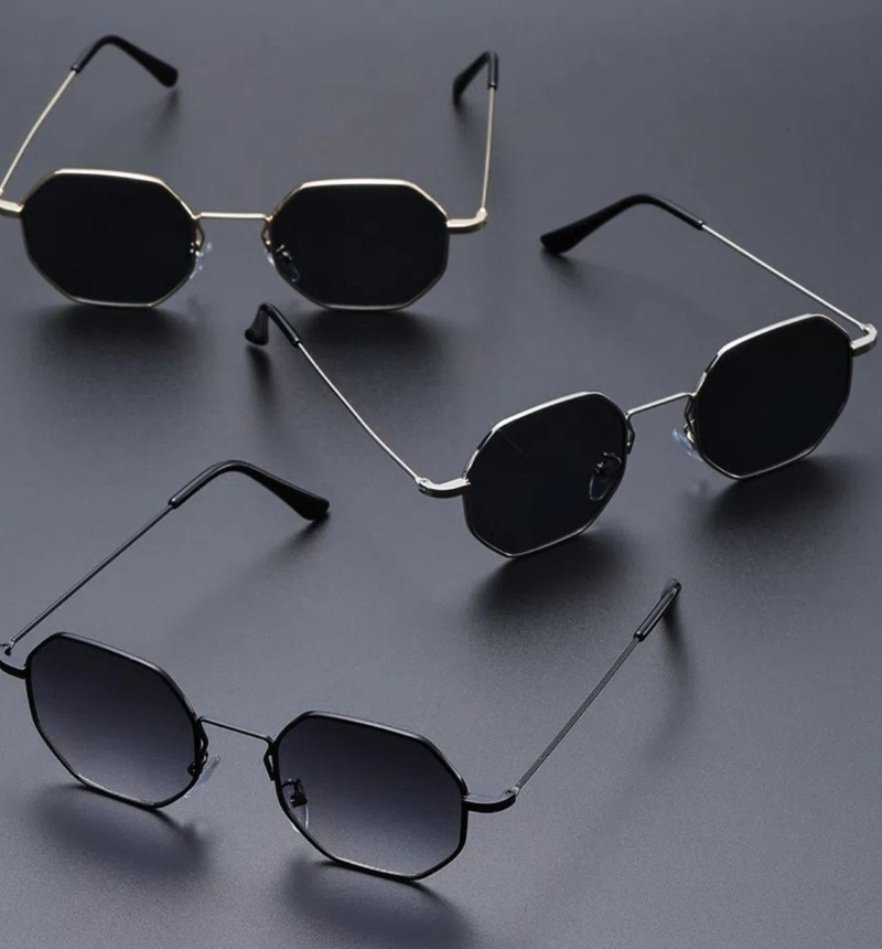 Sexy Small Square Sunglasses W - Metal Photo Panel 评论和价格