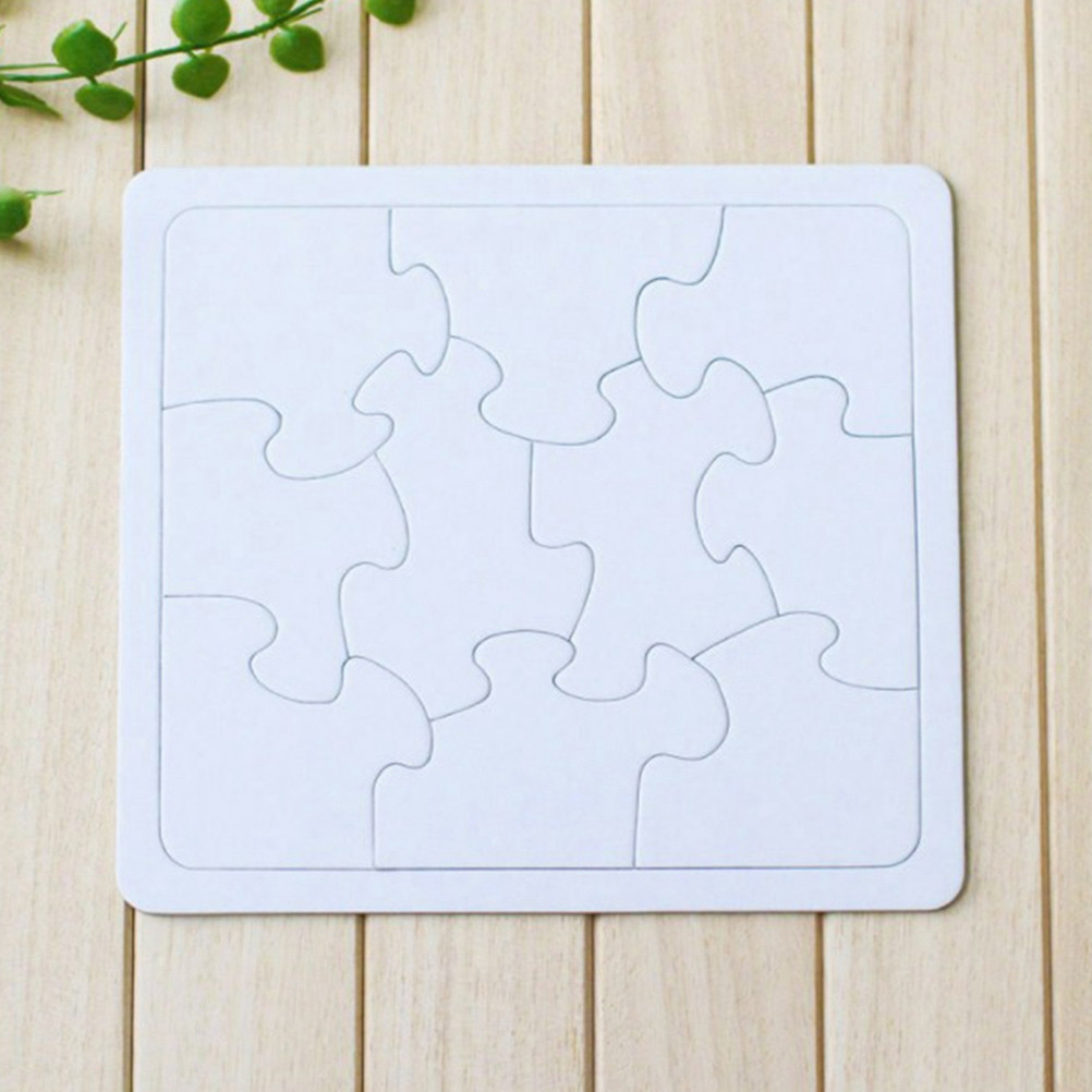 4Pcs Coloring Blank Puzzle Set - Puzzle Blank White 评论和价格