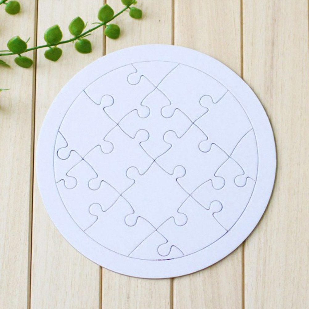 4Pcs Coloring Blank Puzzle Set - Puzzle Blank White 评论和价格
