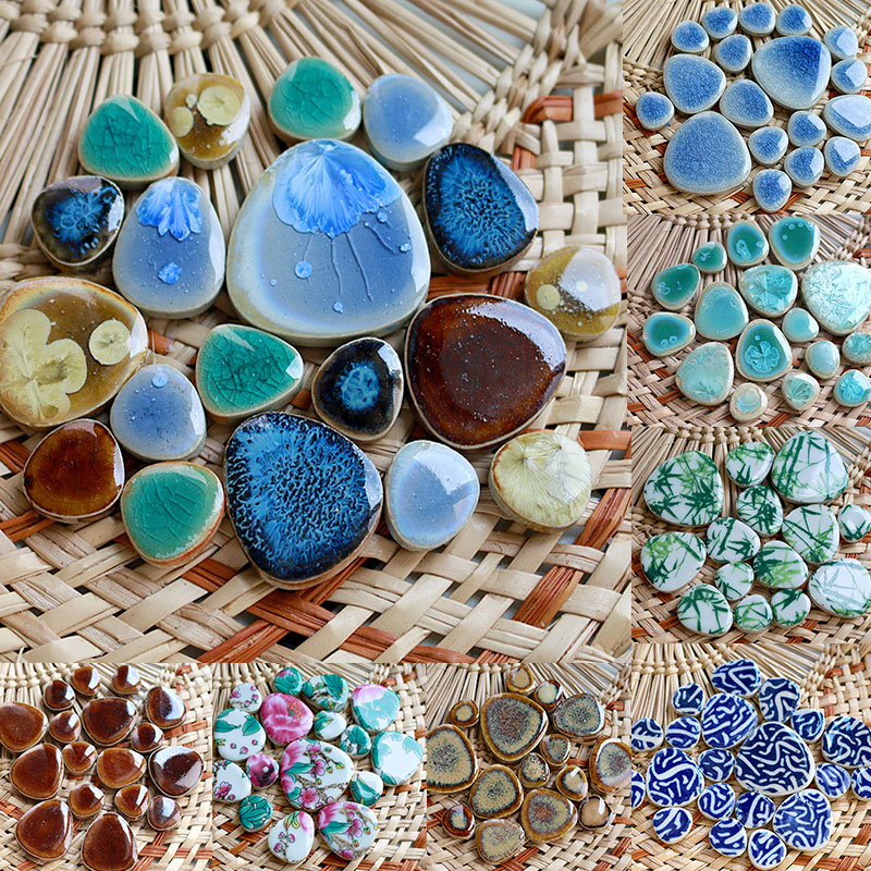 100g DIY Ceramic Mosaic Tiles  - Ceramic Tile Blank 评论和价格