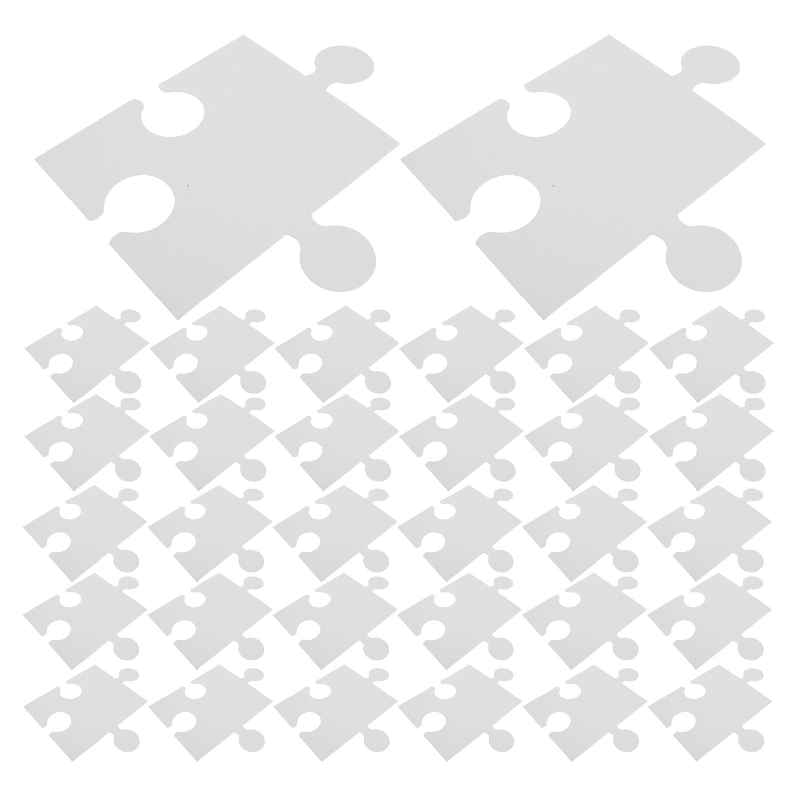 60Pcs Large Blank White Puzzle - Puzzle Blank White 评论和价格