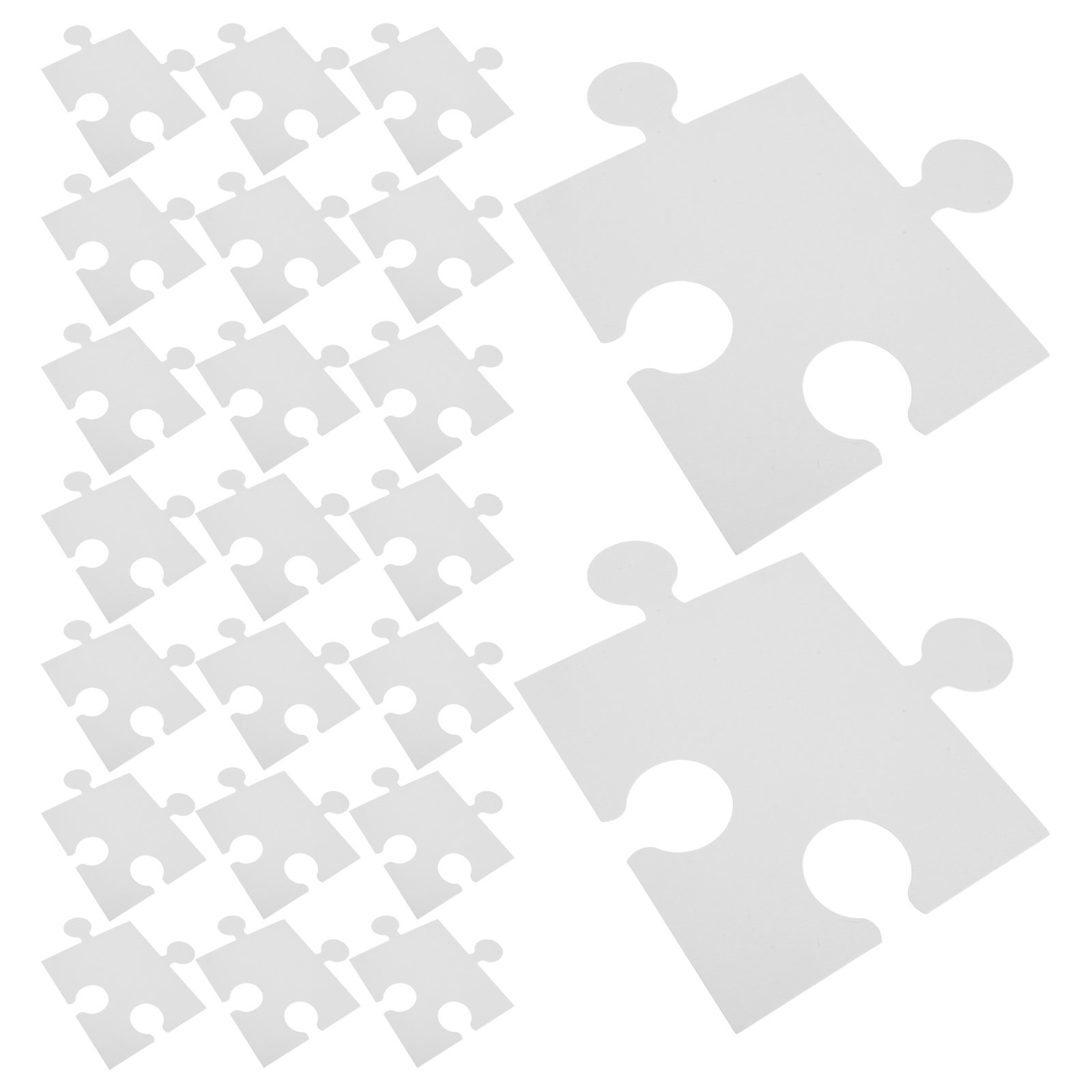 60Pcs Large Blank White Puzzle - Puzzle Blank White 评论和价格